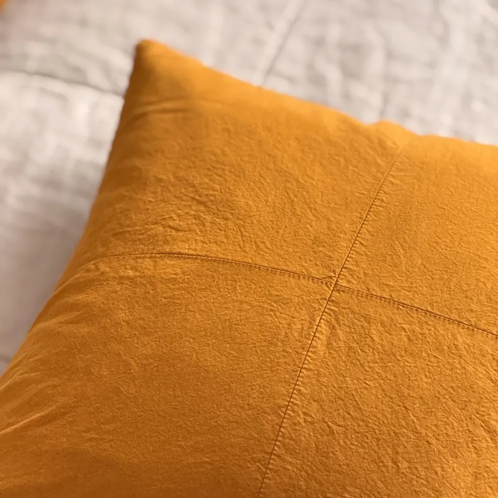 Upcycled pudebetræk, 40x40cm, brændt orange, Emily