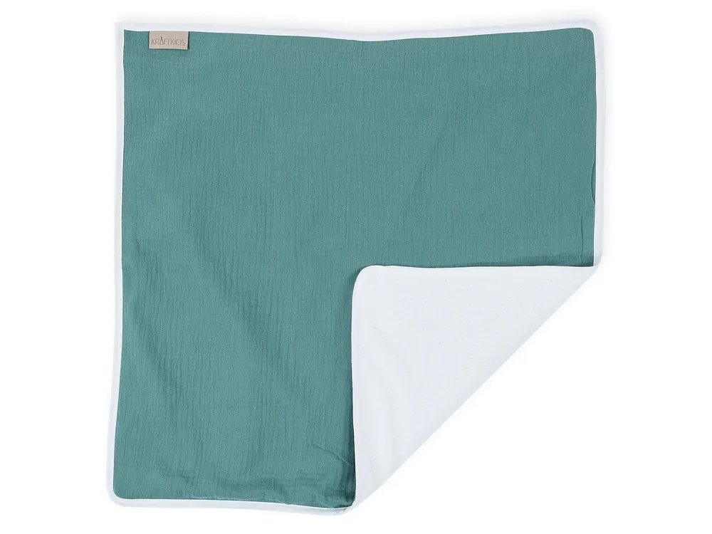 Pusleunderlag muslin nilblå
