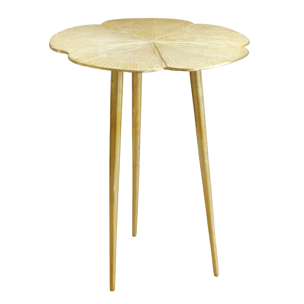 Kløver Aluminium Bord - Guld