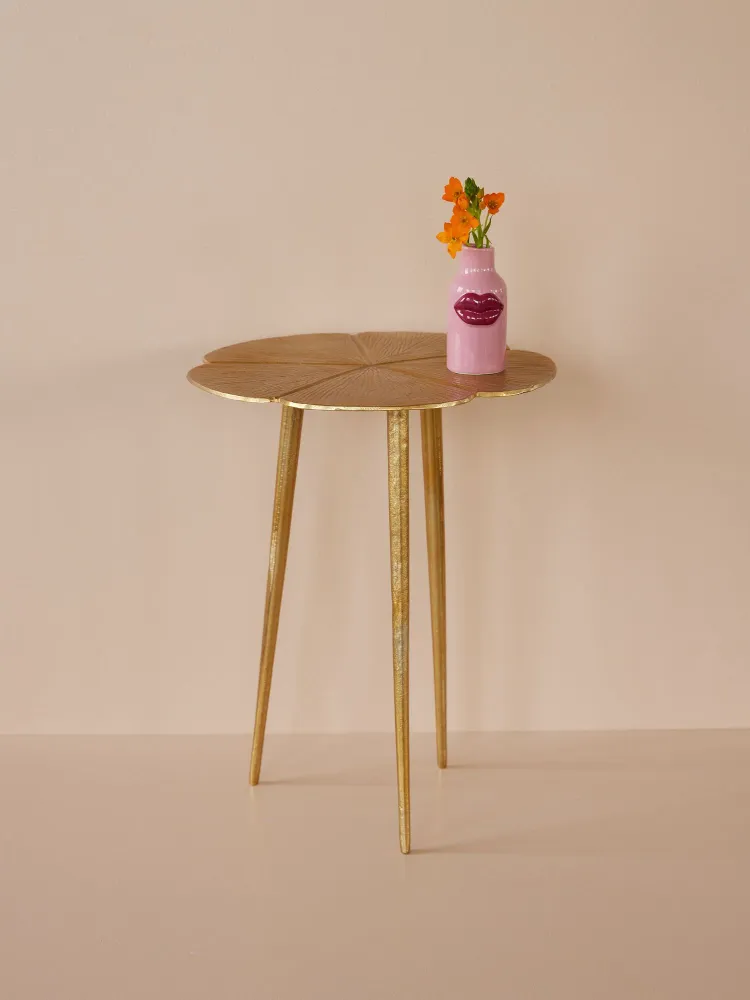 Kløver Aluminium Bord - Guld