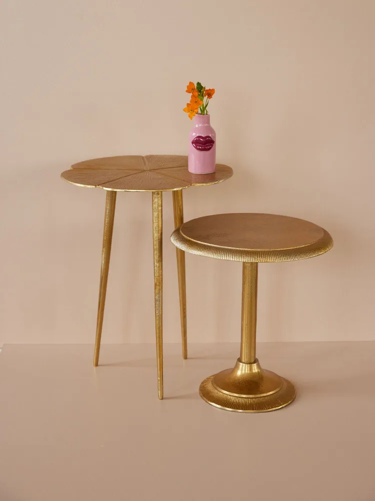 Kløver Aluminium Bord - Guld