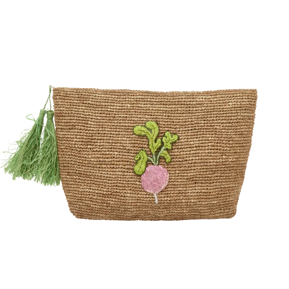 Stor Raffia Clutch - Te