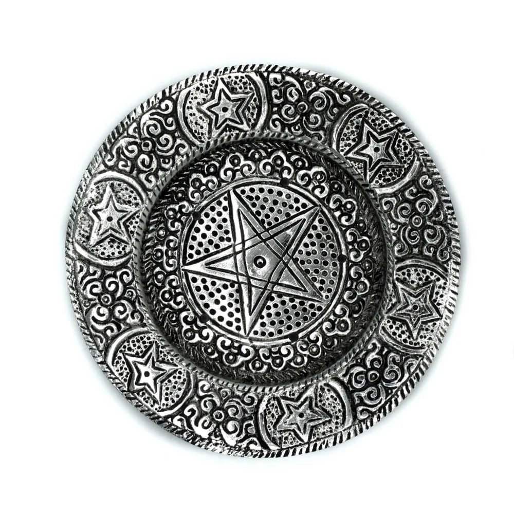Pentagram Røgelsesholder Poleret Aluminium 11.5cm