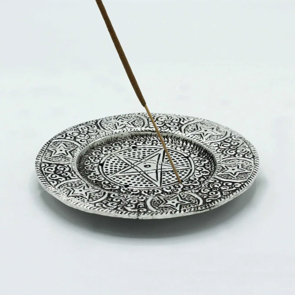 Pentagram Røgelsesholder Poleret Aluminium 11.5cm