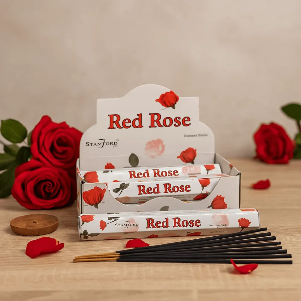 Røde Rose Røgelsespinde 20 Stk Stamford
