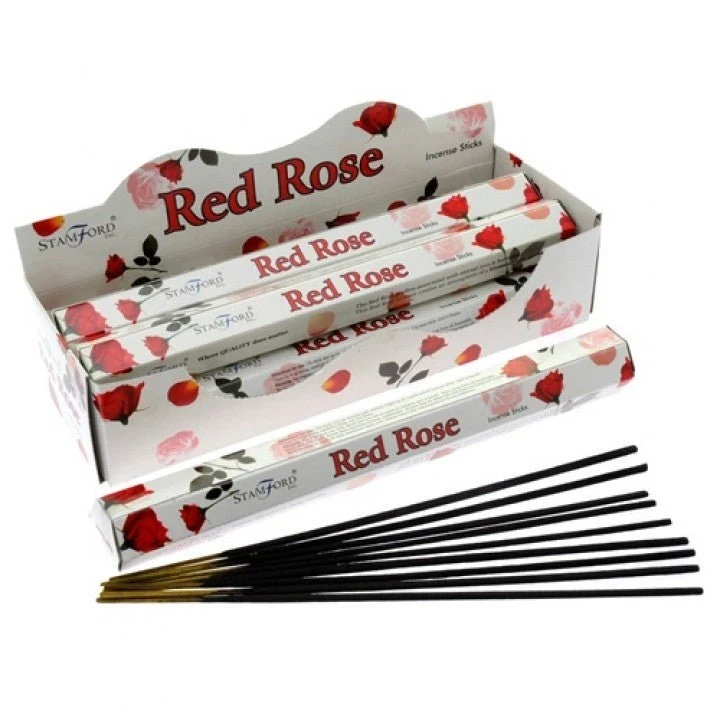 Røde Rose Røgelsespinde 20 Stk Stamford