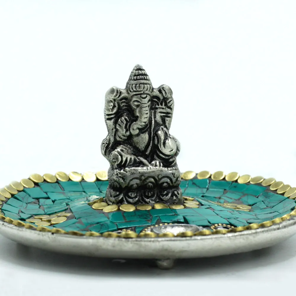 Røgelsesholder Kegle Og Stick Ganesha Tibetansk Keramik