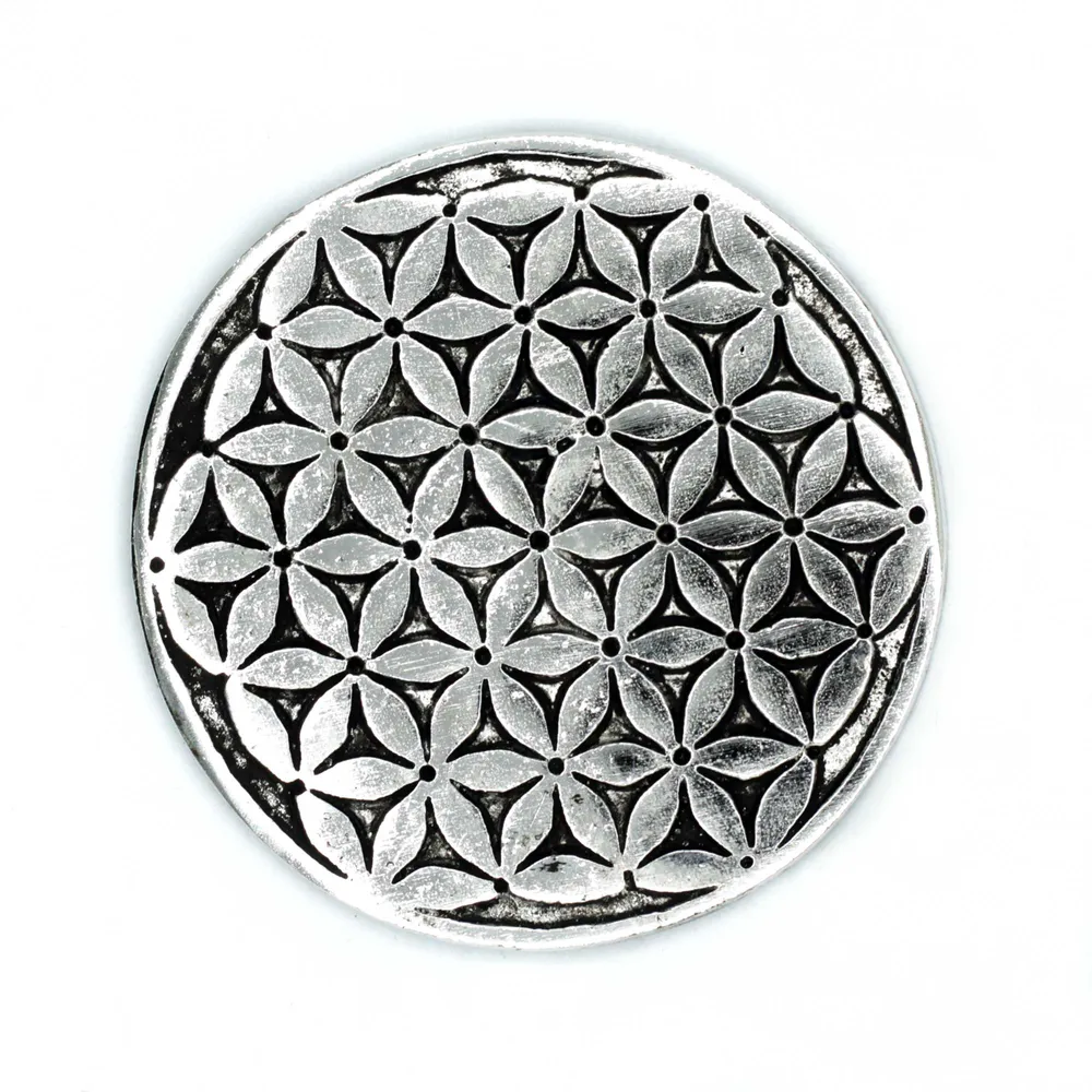 Røgelsesholder Livets Blomst Aluminium 11cm