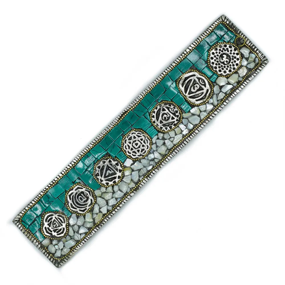 Røgelsesholder Syv Chakra Tibetansk Keramisk Mosaik