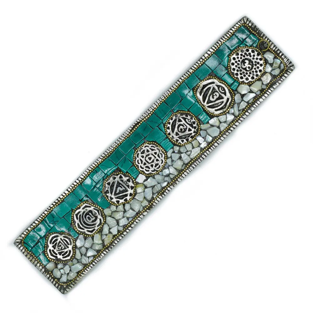 Røgelsesholder Syv Chakra Tibetansk Keramisk Mosaik