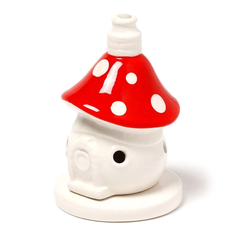 Røgelseskeglebrænder Keramisk Fe Toadstool Hus