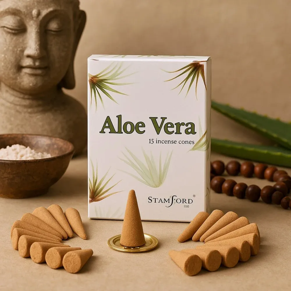 Aloe Vera Røgelseskegler 15 Pakke Stamford