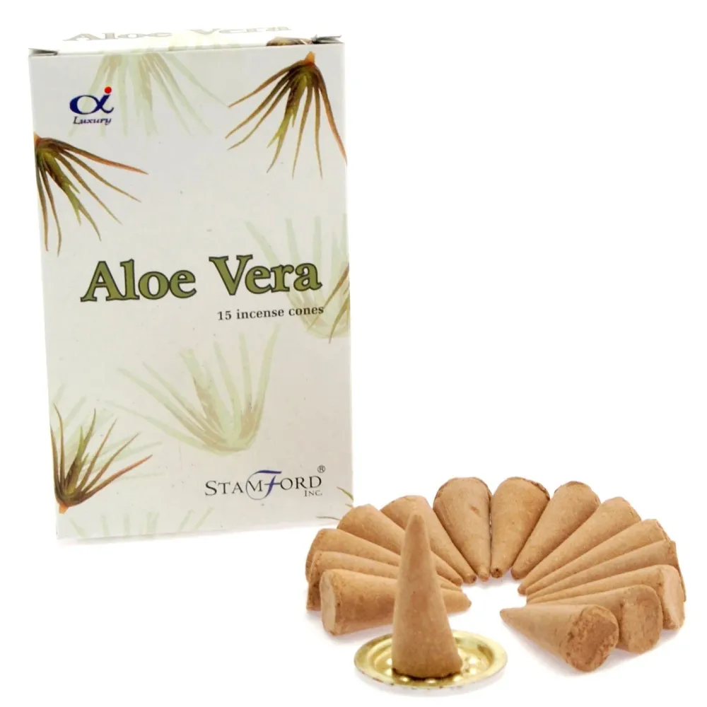 Aloe Vera Røgelseskegler 15 Pakke Stamford