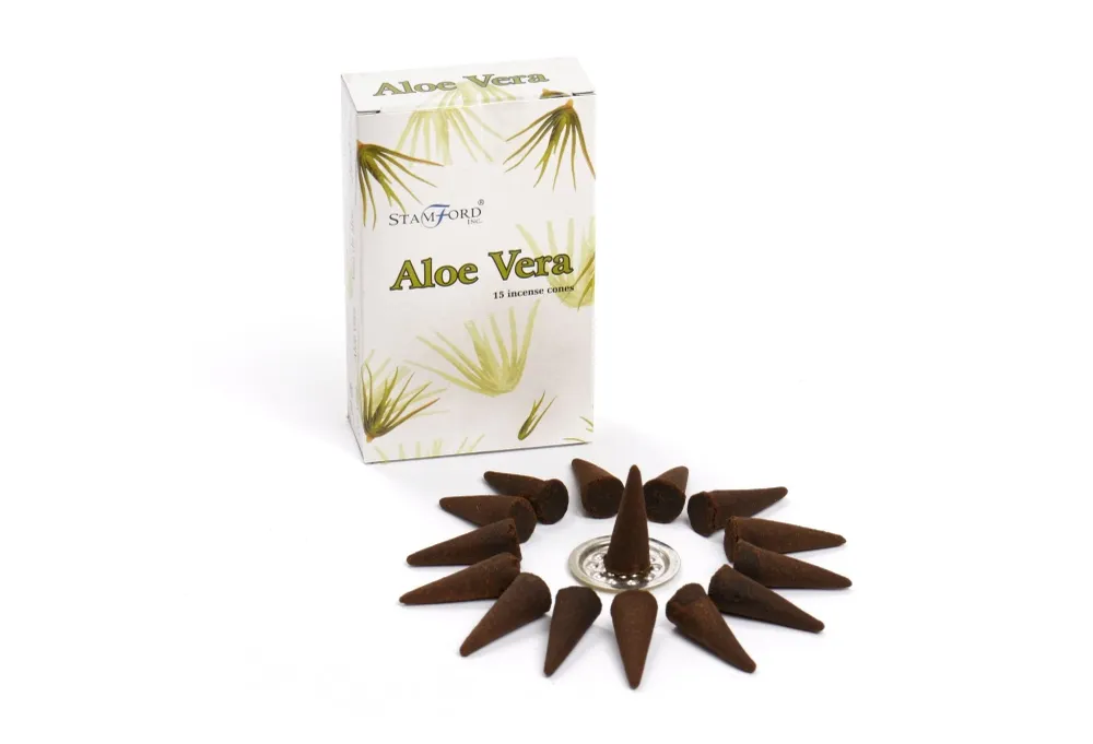 Aloe Vera Røgelseskegler 15 Pakke Stamford