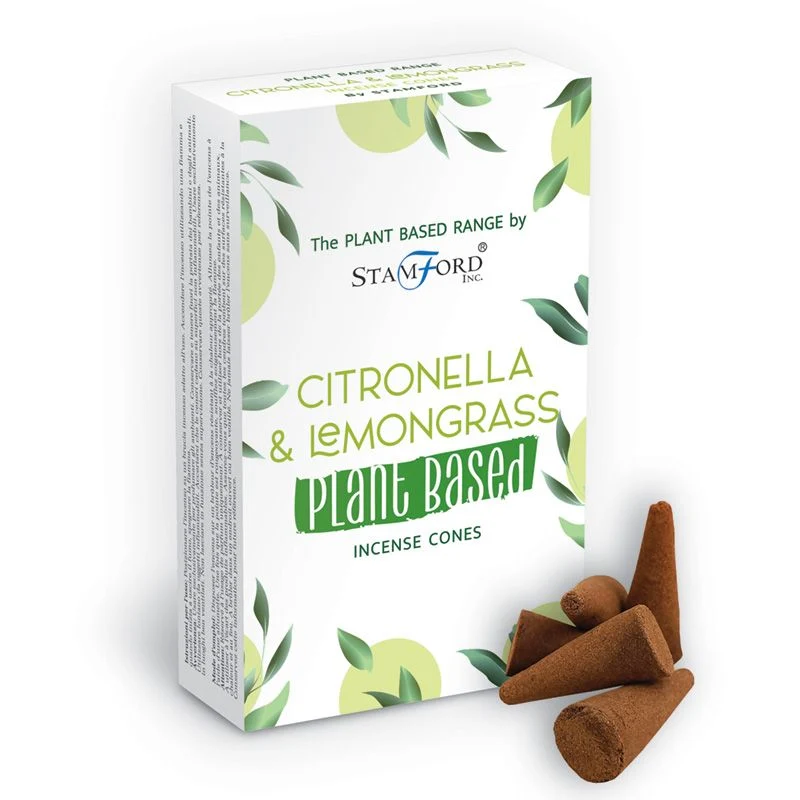 Citronella Citrongræs Røgelseskegler Plantebaserede 12 Kegler