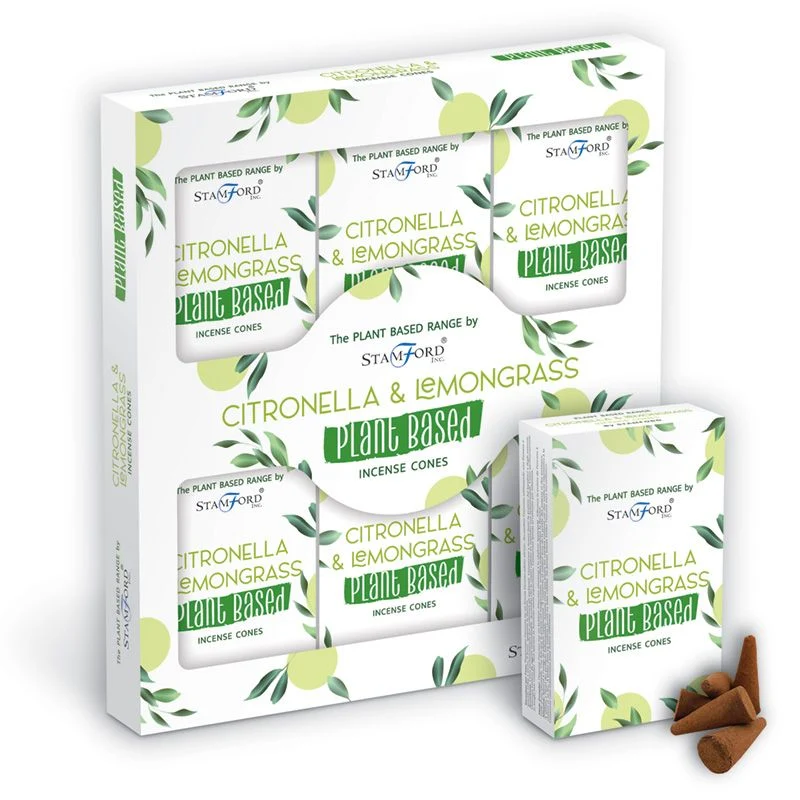 Citronella Citrongræs Røgelseskegler Plantebaserede 12 Kegler