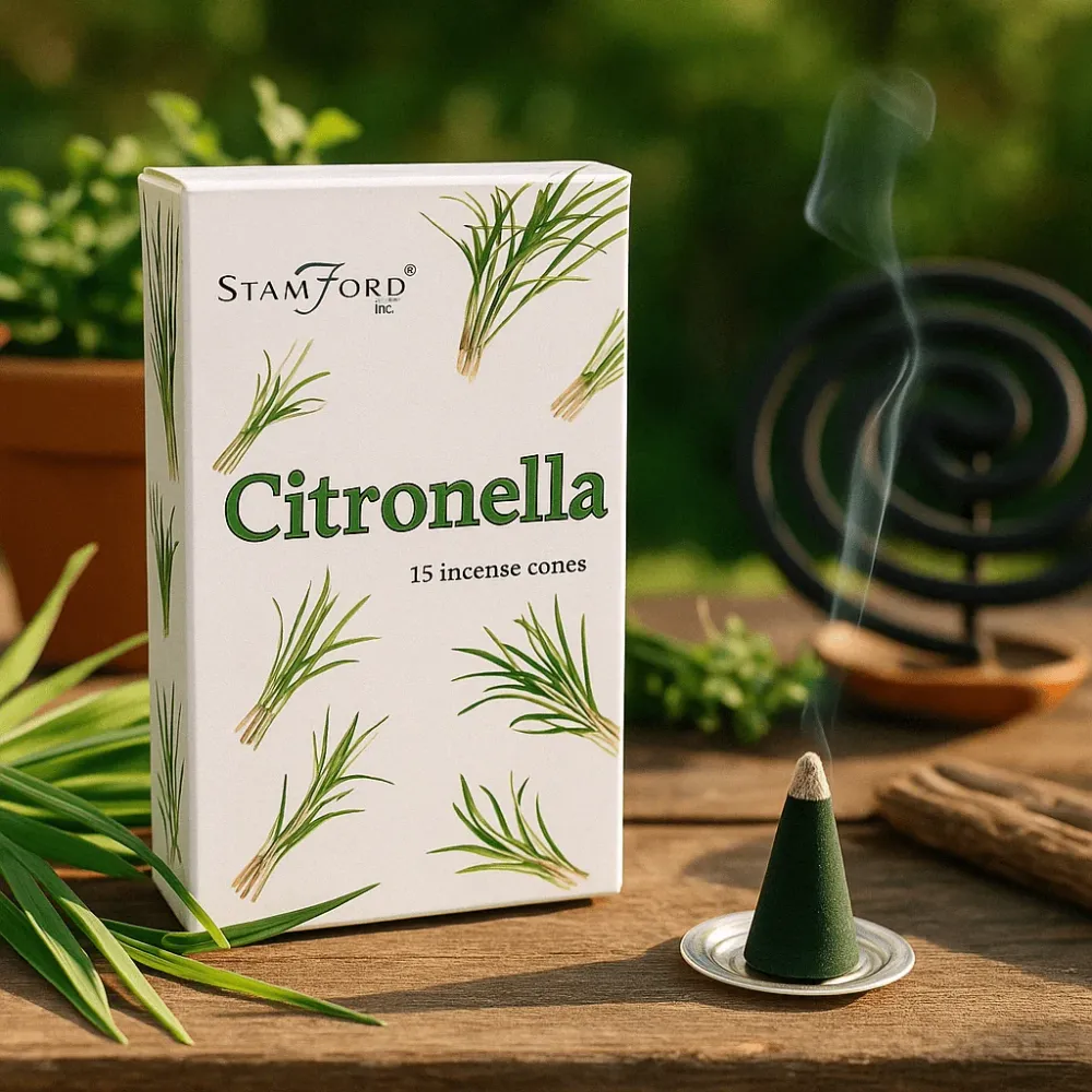 Citronella Røgelseskegler Insektafvisende, 15 Kegler