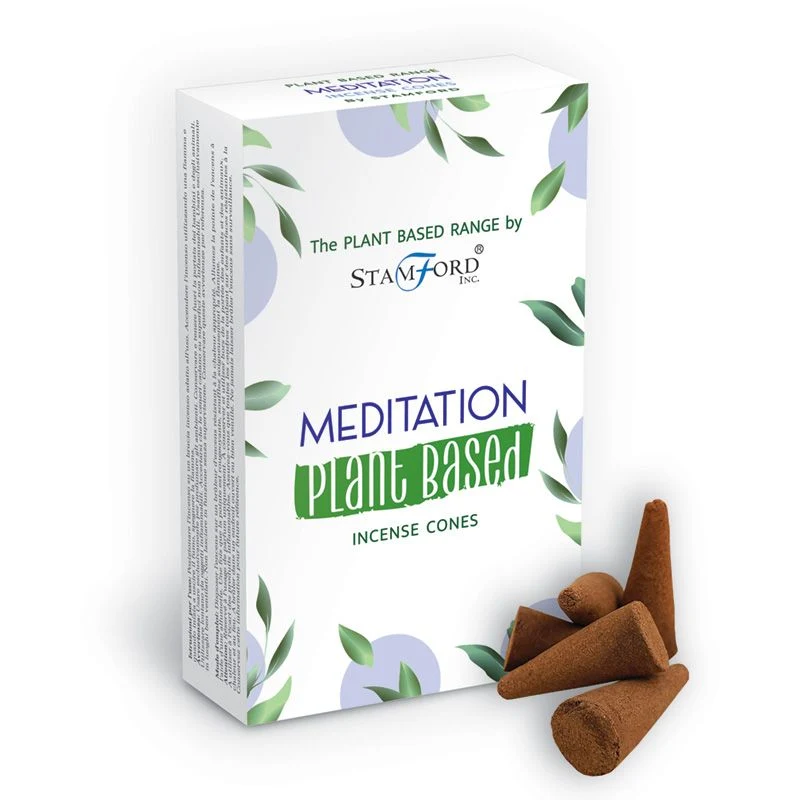 Røgelseskegler Meditation Plantebaseret, 12 Pakke Stamford