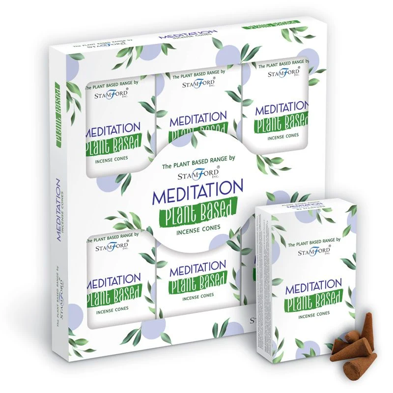 Røgelseskegler Meditation Plantebaseret, 12 Pakke Stamford