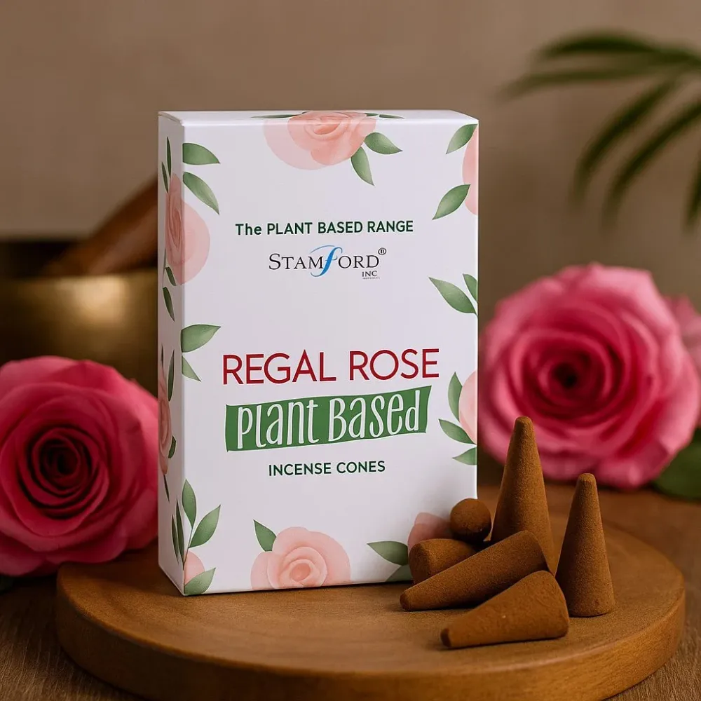 Røgelseskegler Regal Rose Plantebaseret 12 Kegler