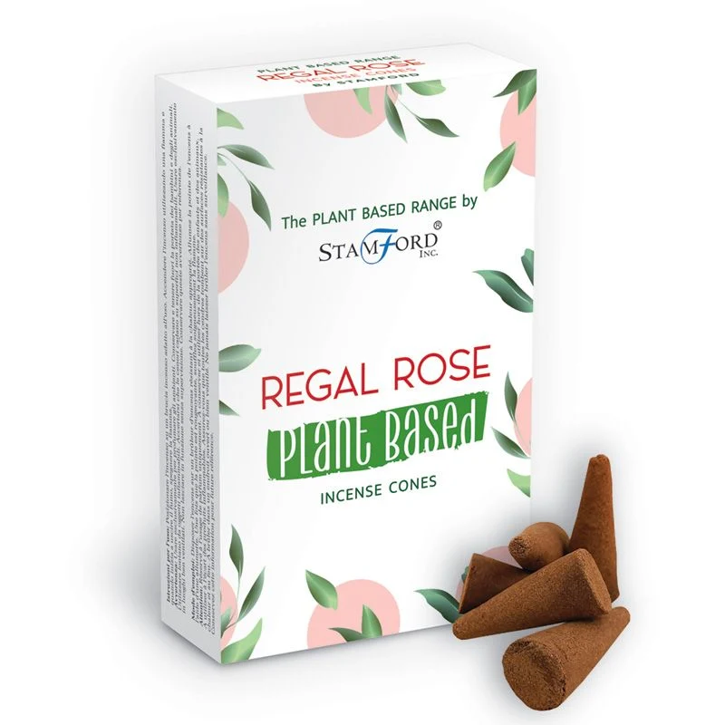 Røgelseskegler Regal Rose Plantebaseret 12 Kegler