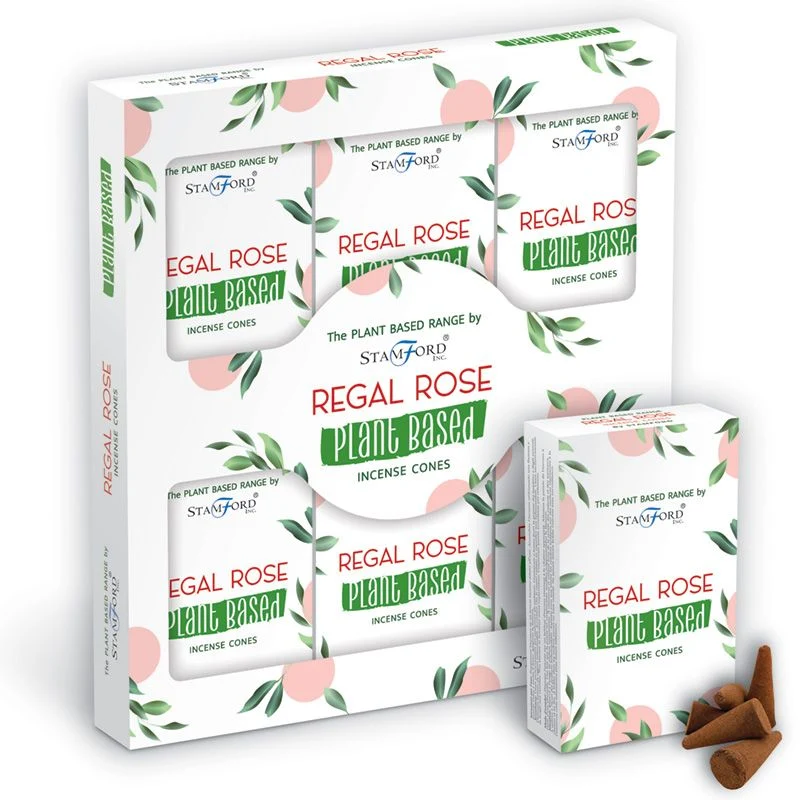 Røgelseskegler Regal Rose Plantebaseret 12 Kegler