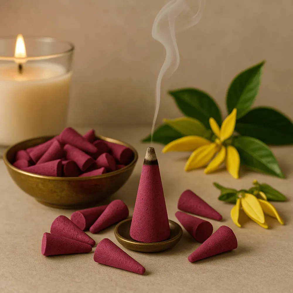 Ylang Ylang Røgelseskegler, 850 stk.