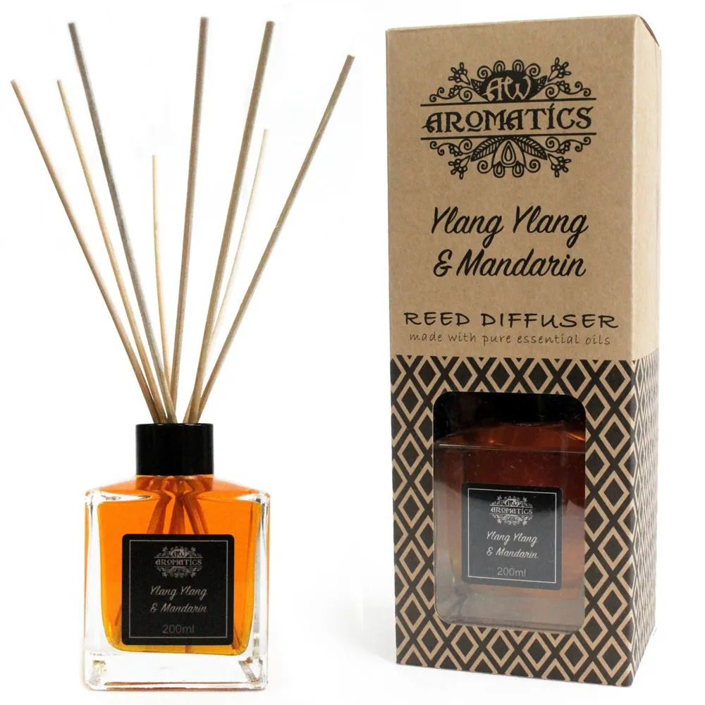 Duftspreder med rør Ylang Ylang og Mandarin æterisk olie