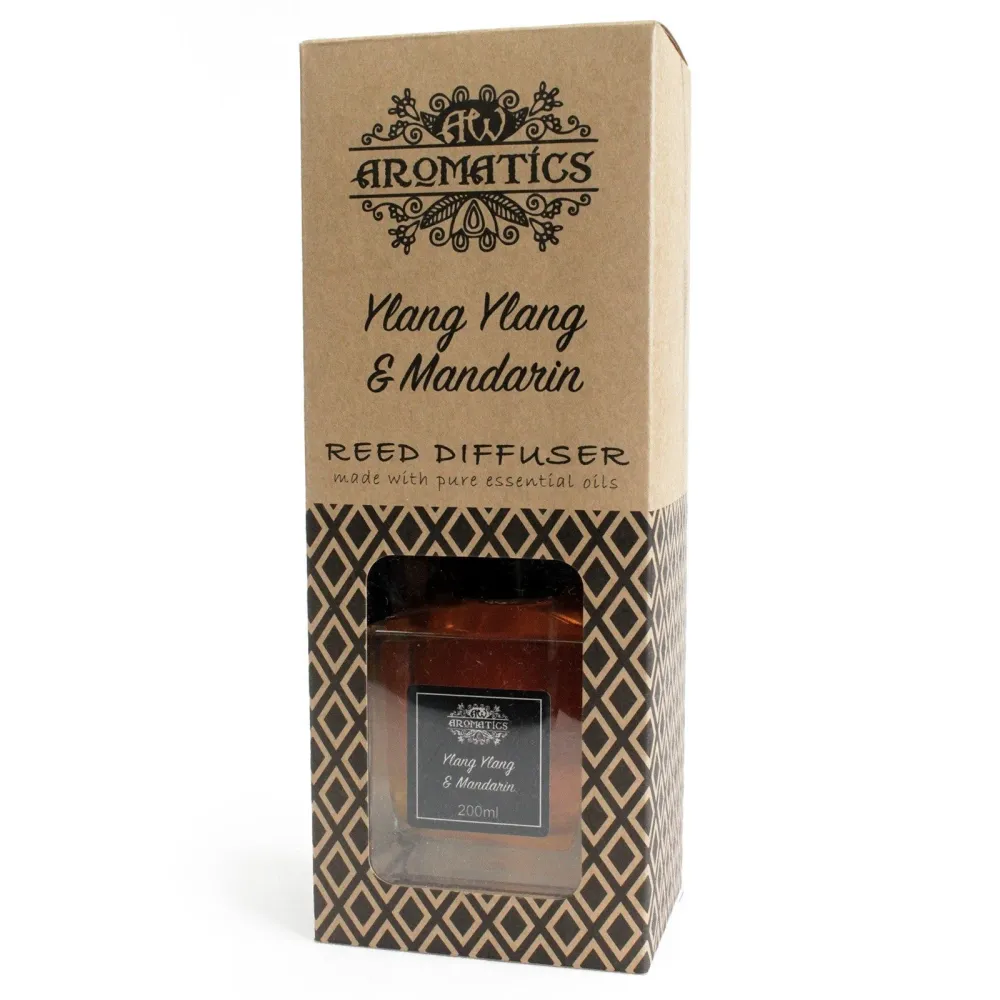 Duftspreder med rør Ylang Ylang og Mandarin æterisk olie