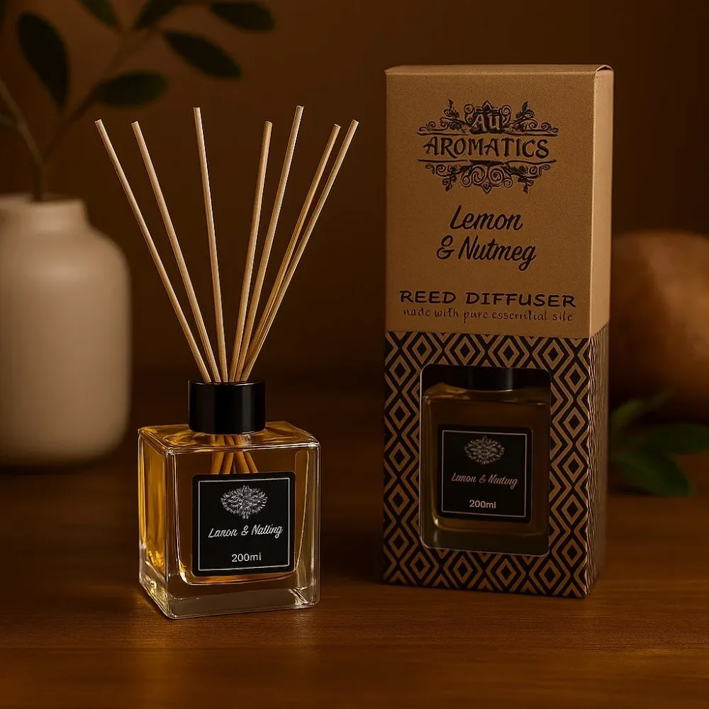 Reed Diffuser Citron og Muskatnød 200ml