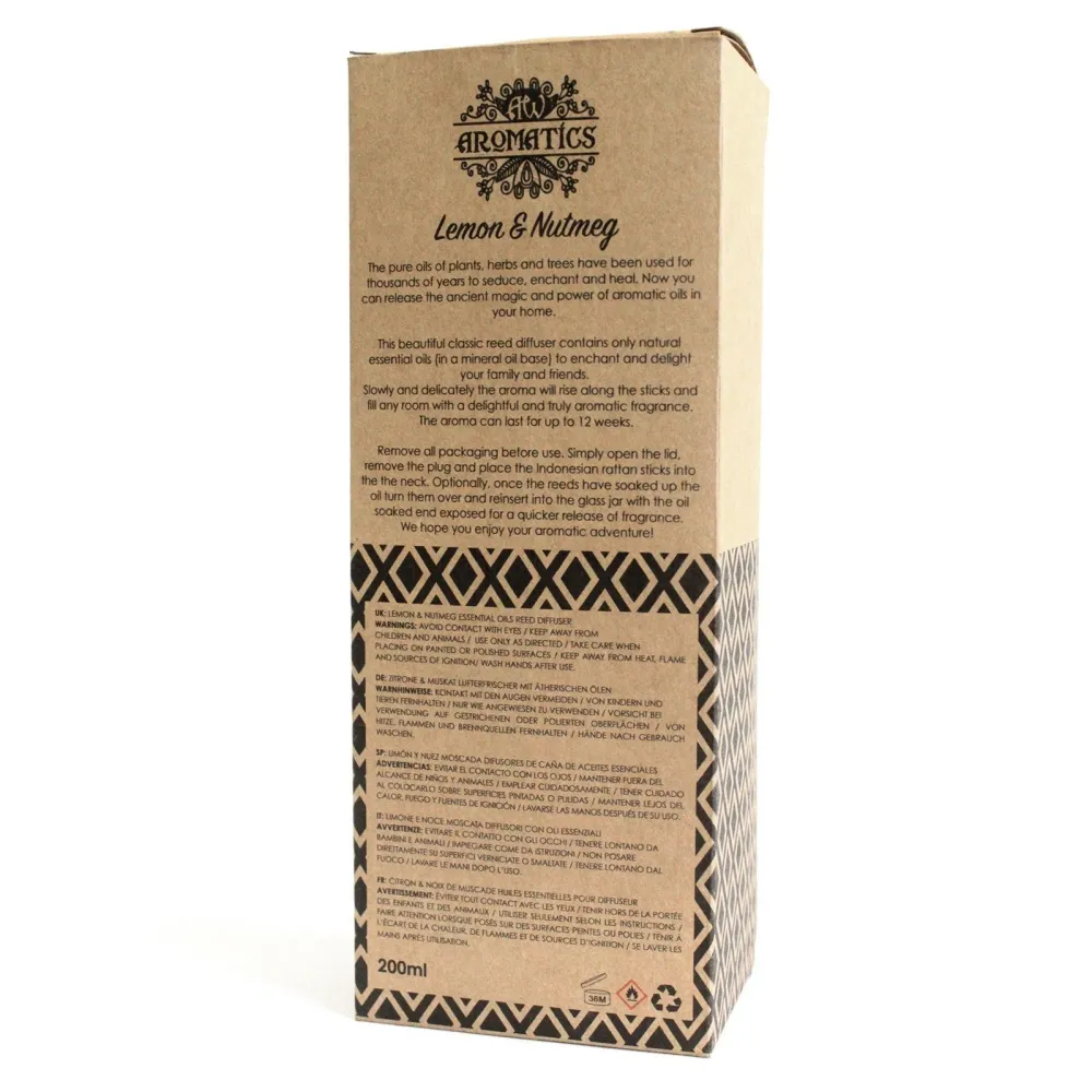 Reed Diffuser Citron og Muskatnød 200ml