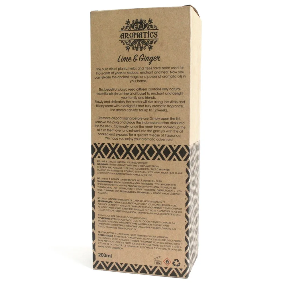 Reed Diffuser Lime og Ingefær 200ml