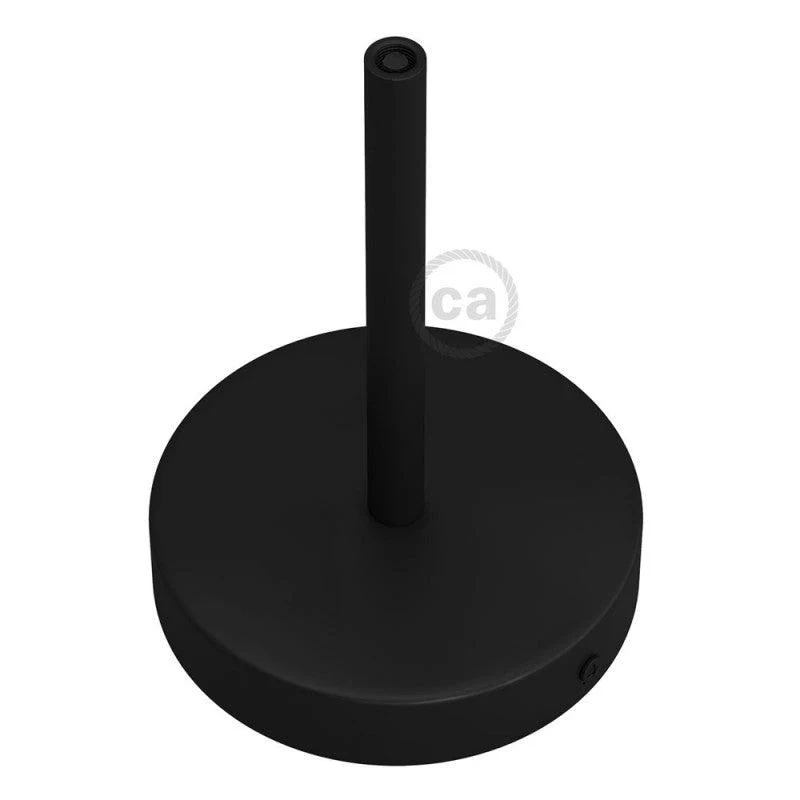 Roset til 1 Lampe m. 15cm Stilk Sort