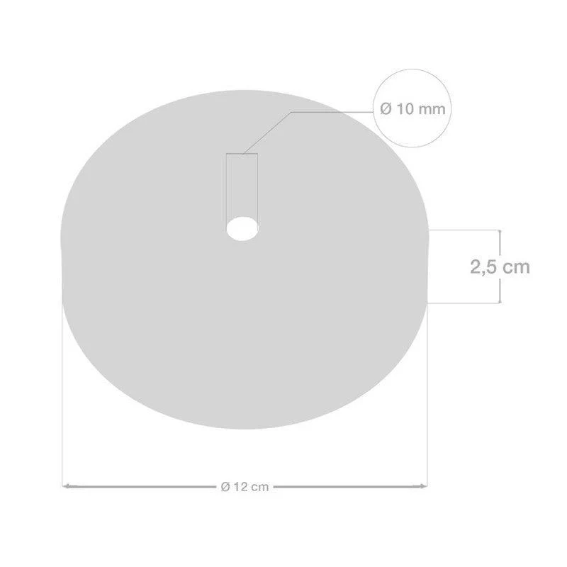 Roset til 1 Lampe m. 15cm Stilk Sort