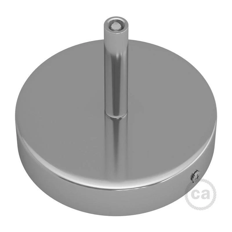 Roset til 1 Lampe m. 7cm Stilk Blank Krom