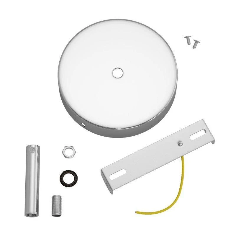 Roset til 1 Lampe m. 7cm Stilk Blank Krom