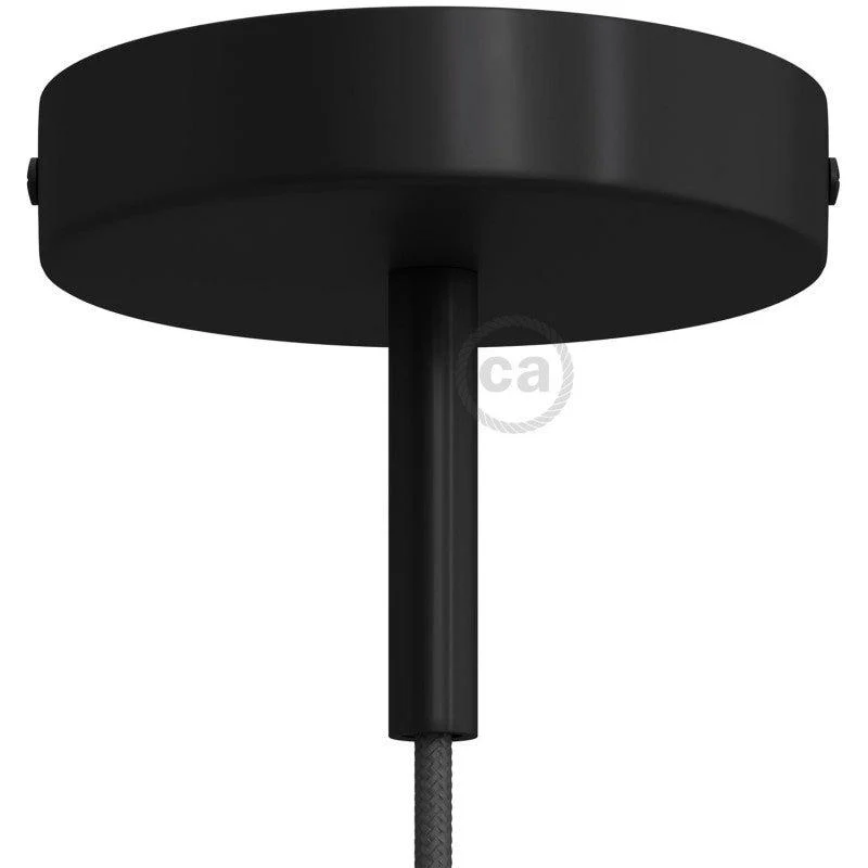 Roset til 1 Lampe m. 7cm Stilk Sort