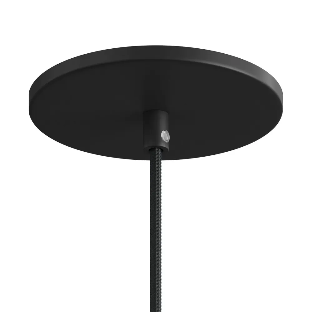 Roset Til 1 Lampe Ø12 Mat Sort Smal