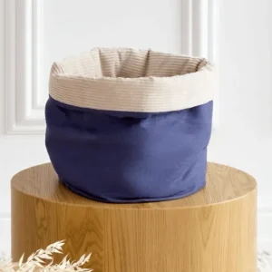 Kurv rund stof kurv rund Utensilo muslin beige (kopi)