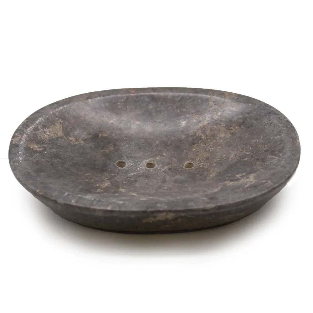Marmor Sæbeskål Oval Grå