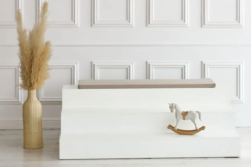 Sædehynde til Ikea STUVA/SMÅSTAD Musselin beige