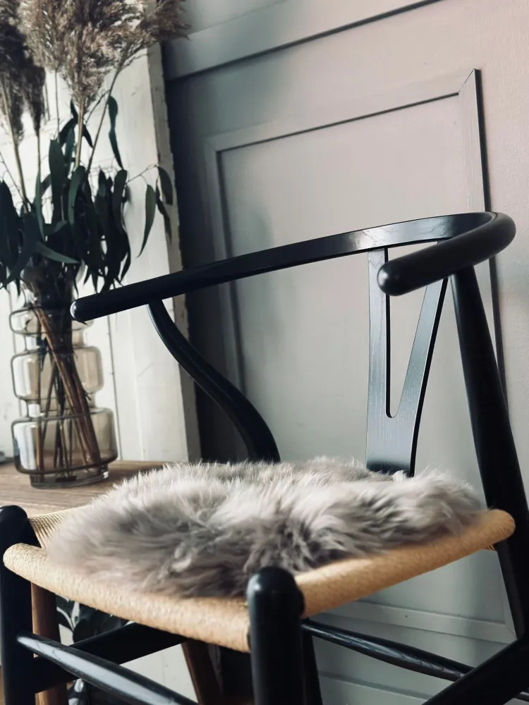 Sædeskind Ø 34cm - Mocca lammeskind