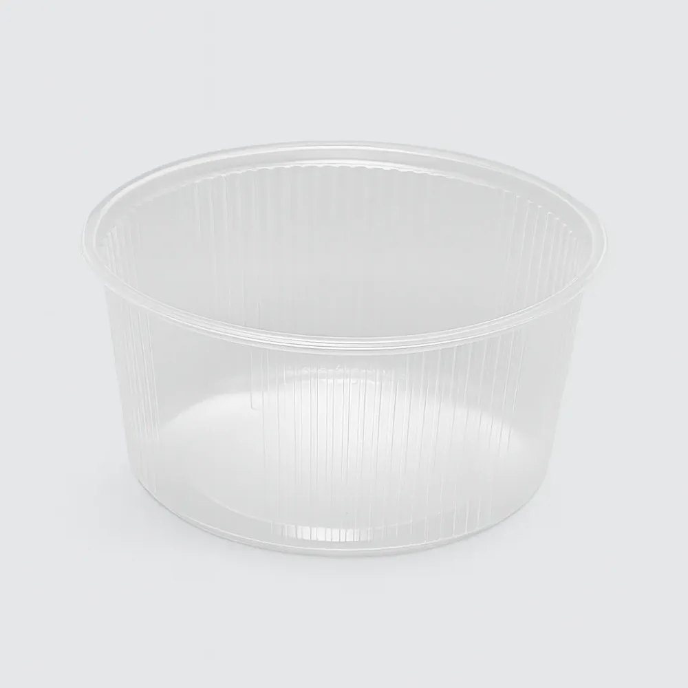 Salatbæger 250 ml – Rundt plastbæger, 100 stk/pk