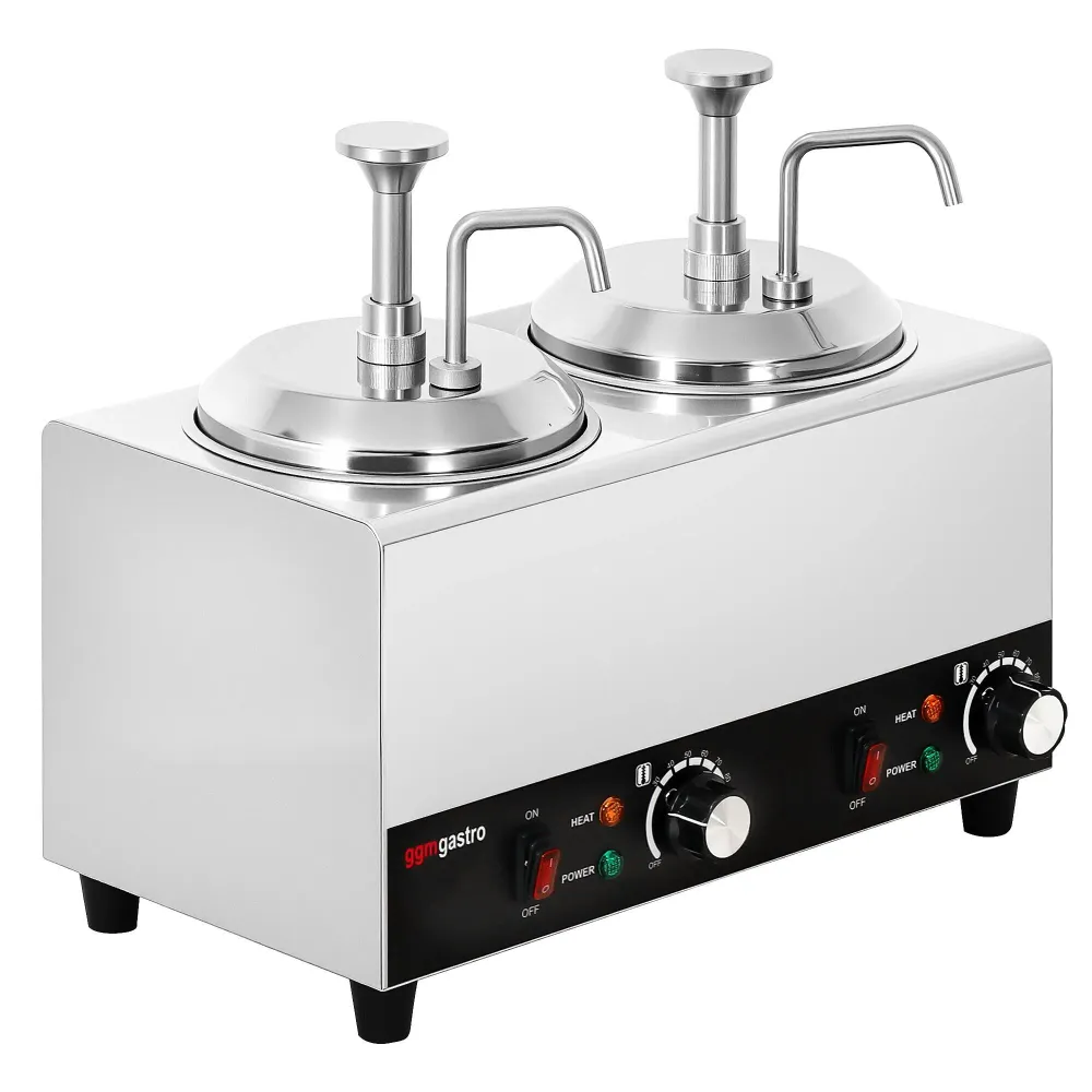 Saucevarmer med dispenser - 2x 1,7 Liter