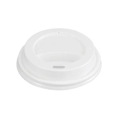 Drikkelåg Plast Ø80xH20mm Til Kaffebæger Hvid,50 stk/ps