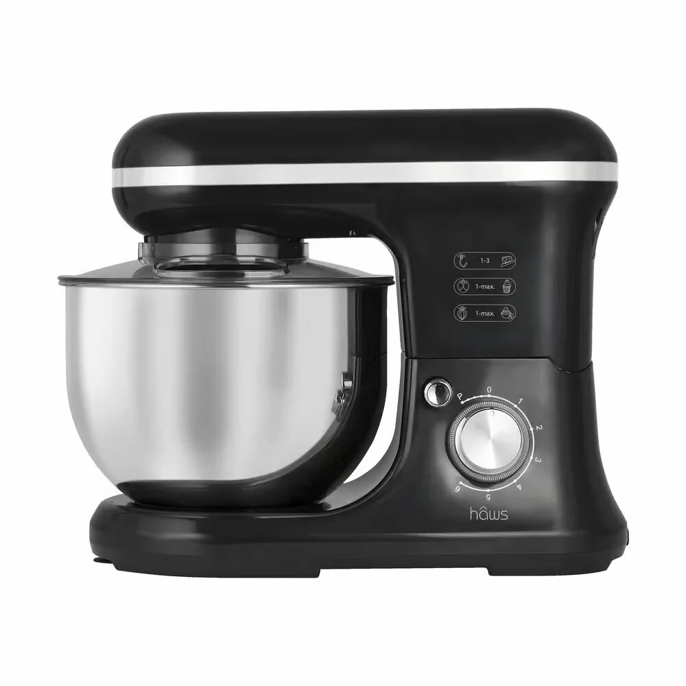 Haws - Køkkenmaskine 5 L stålskål 6 hastigheder - 3 kroge 1200 W midnight