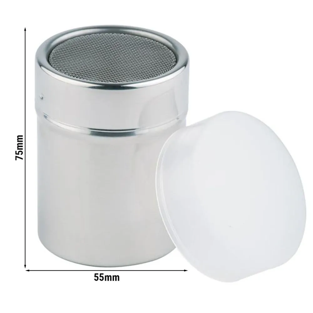 (6 stk.) Florsukker- og kakaoshaker - 150 ml - Højde: 75 mm
