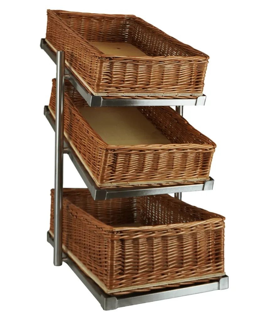 Bread baskets etagere 3 high slim model incl. baskets