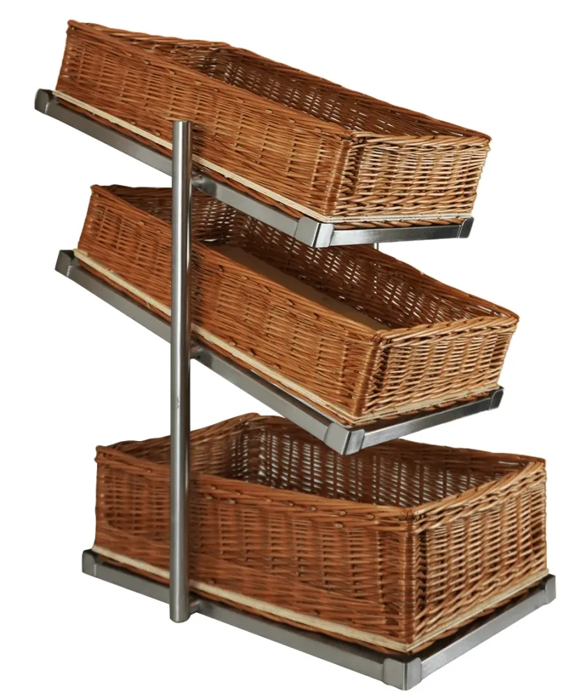 Bread baskets etagere 3 high slim model incl. baskets