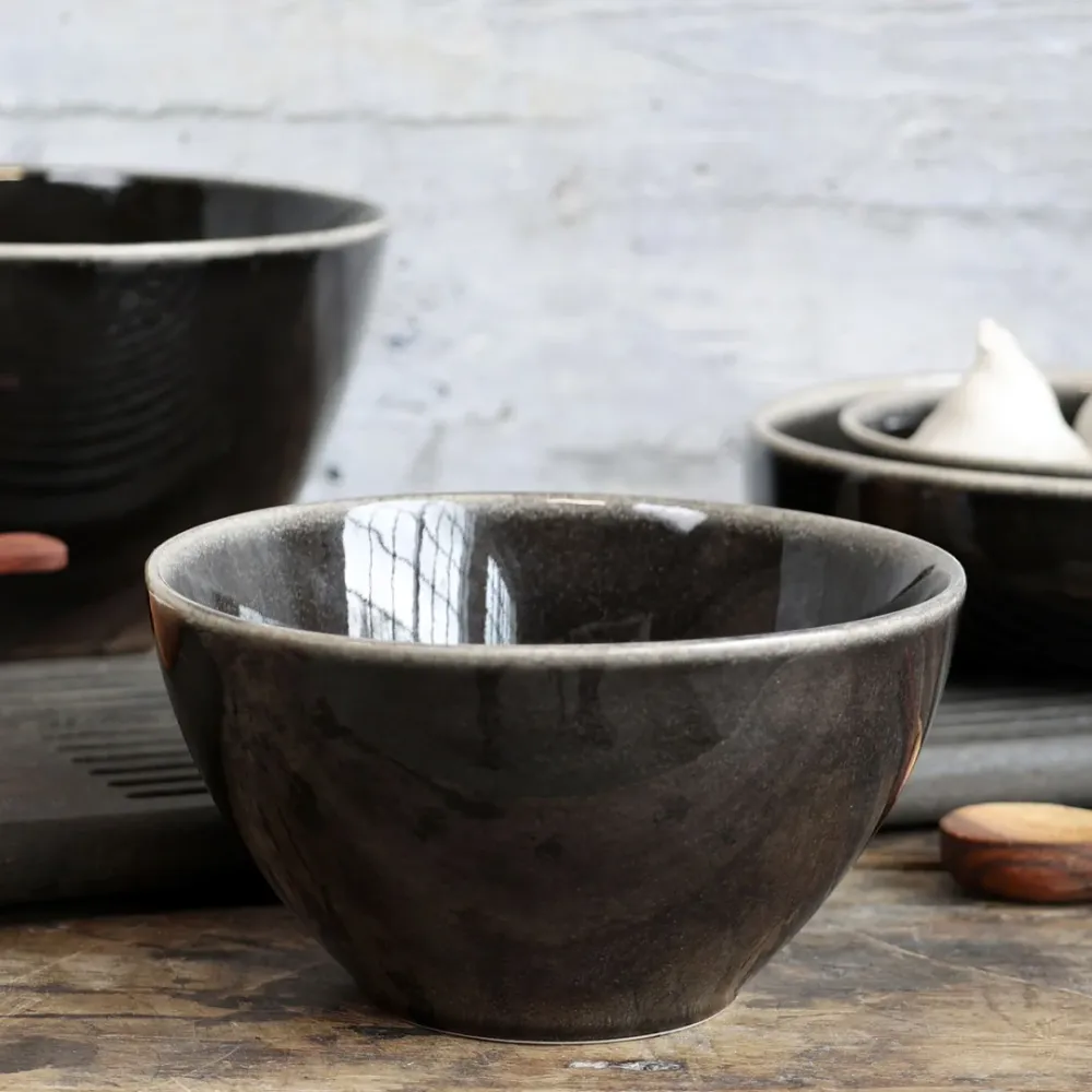 Chic Antique - Calais Skål Sæt af 6, Ovnfast, H8/Ø14,5 cm, Ebony